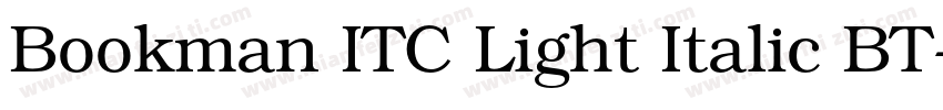 Bookman ITC Light Italic BT字体转换